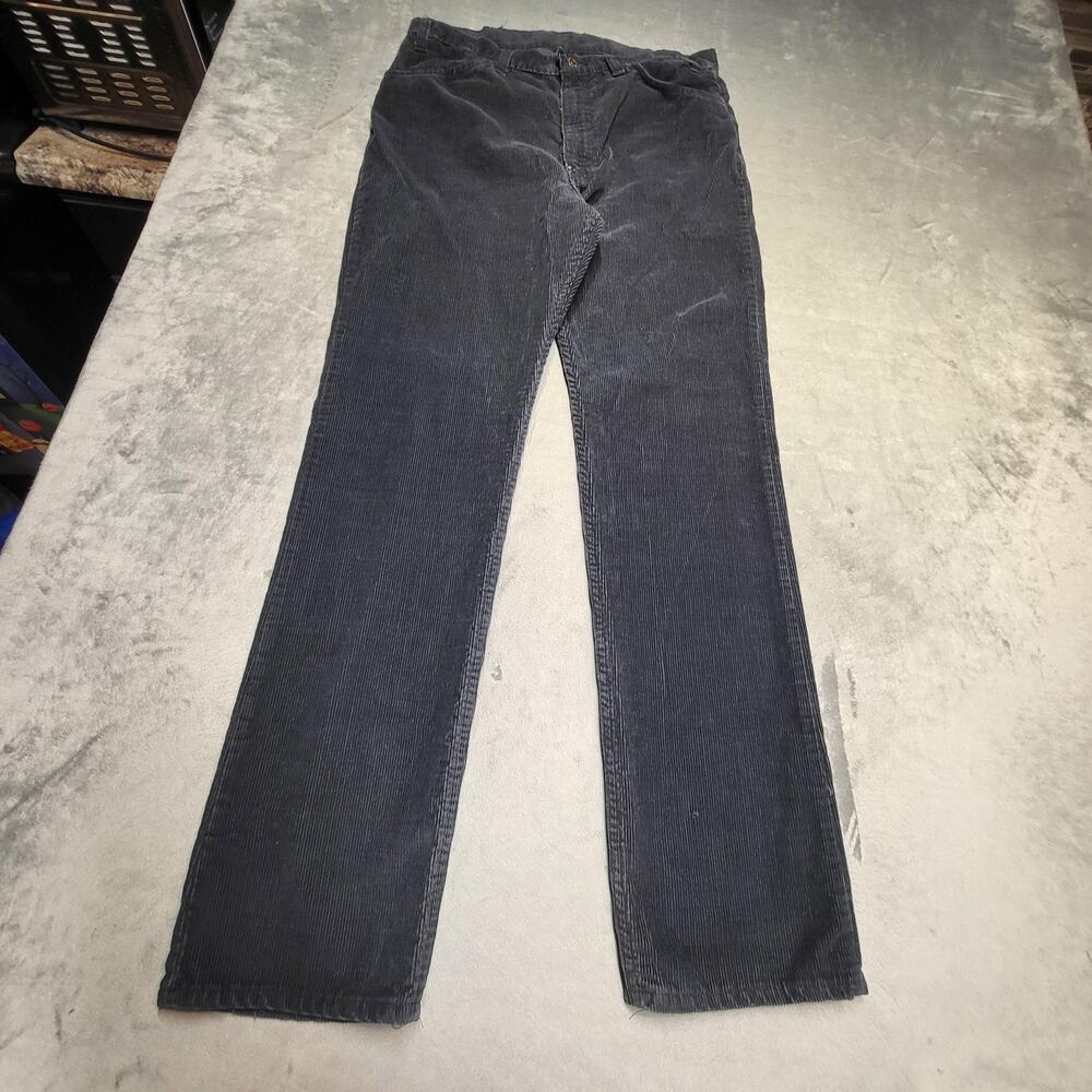 Vintage Levis 519 Pants Mens 33x31 Blue Regular Fit Corduroy Pockets 70s Talon